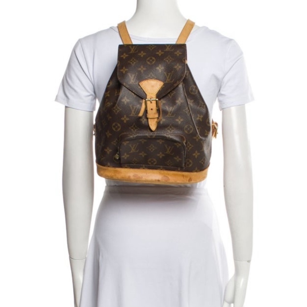 Louis Vuitton backpack montsouris LV monogram bag mm vintage designer backpack - Picture 17 of 17
